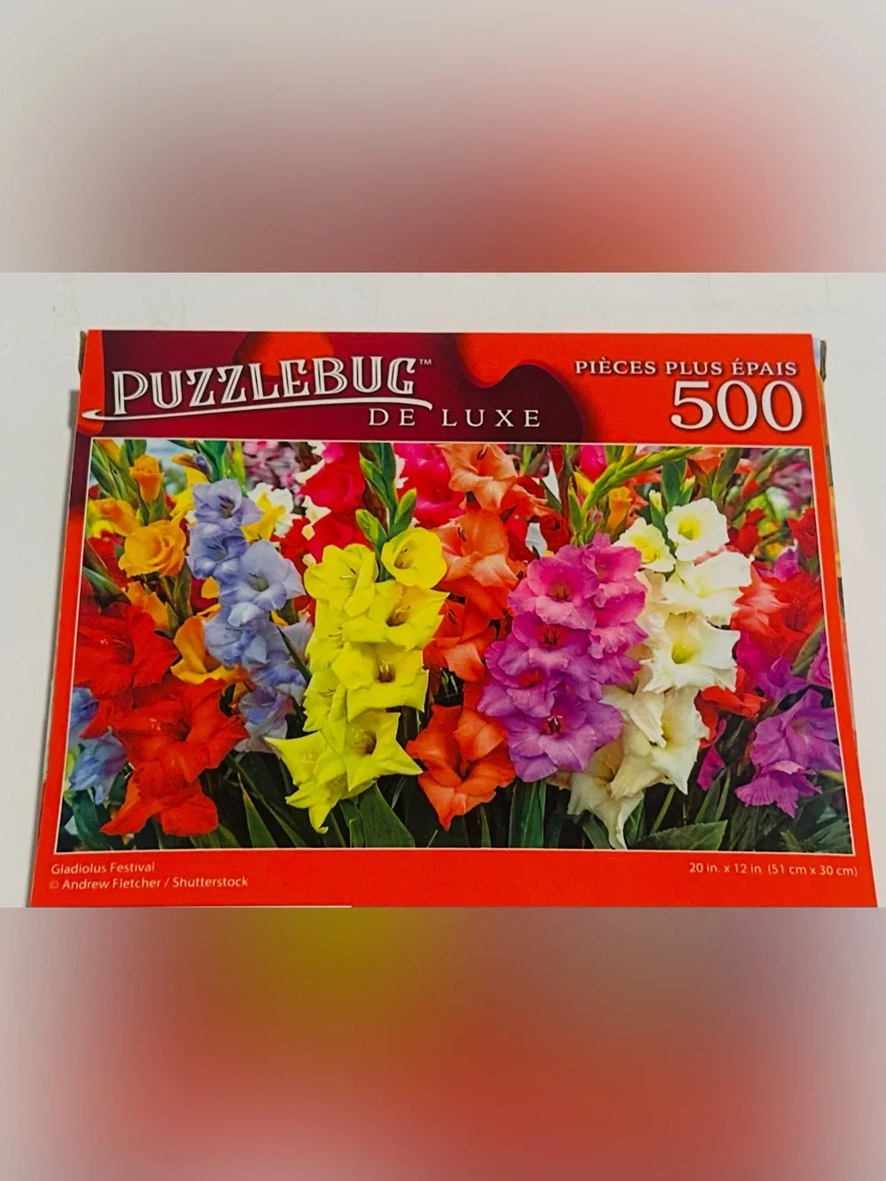 New “Gladiolus Festival” 500 Pieces 20” x 12” Puzzlebug